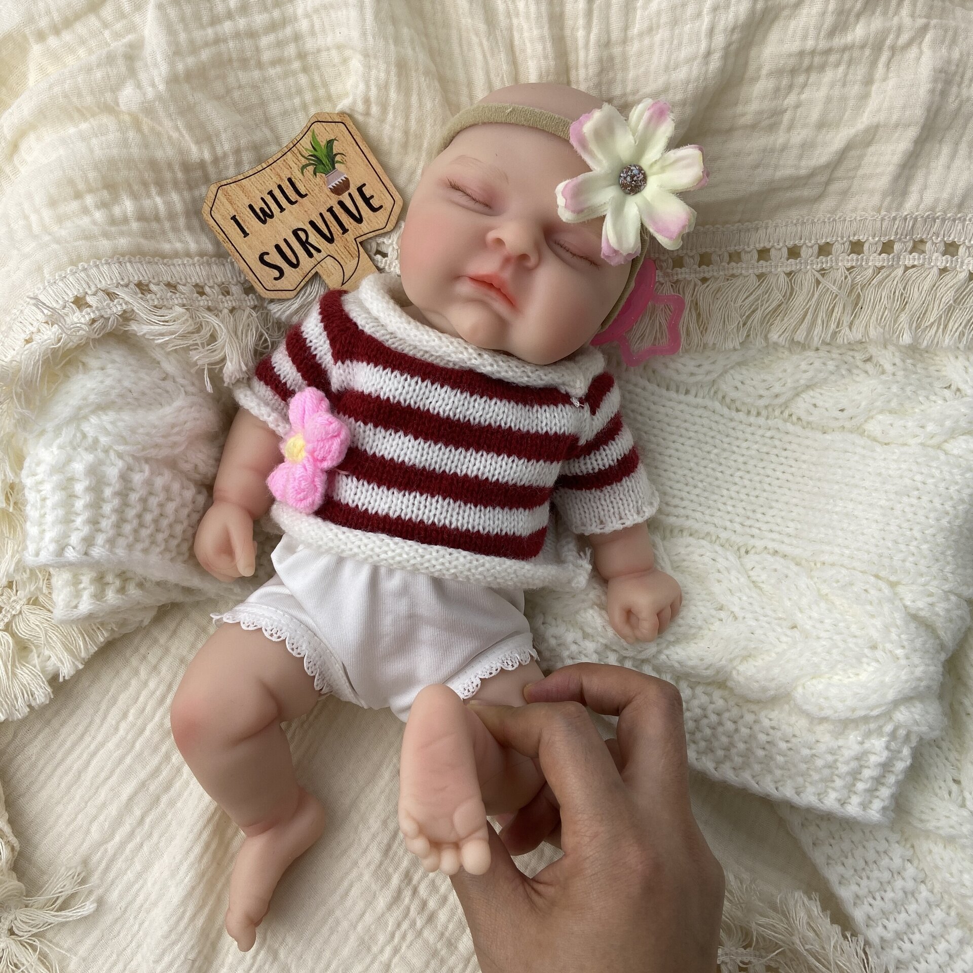 Bebé Reborn Sofía - 30 cm de Silicona Blanda Realista - 7