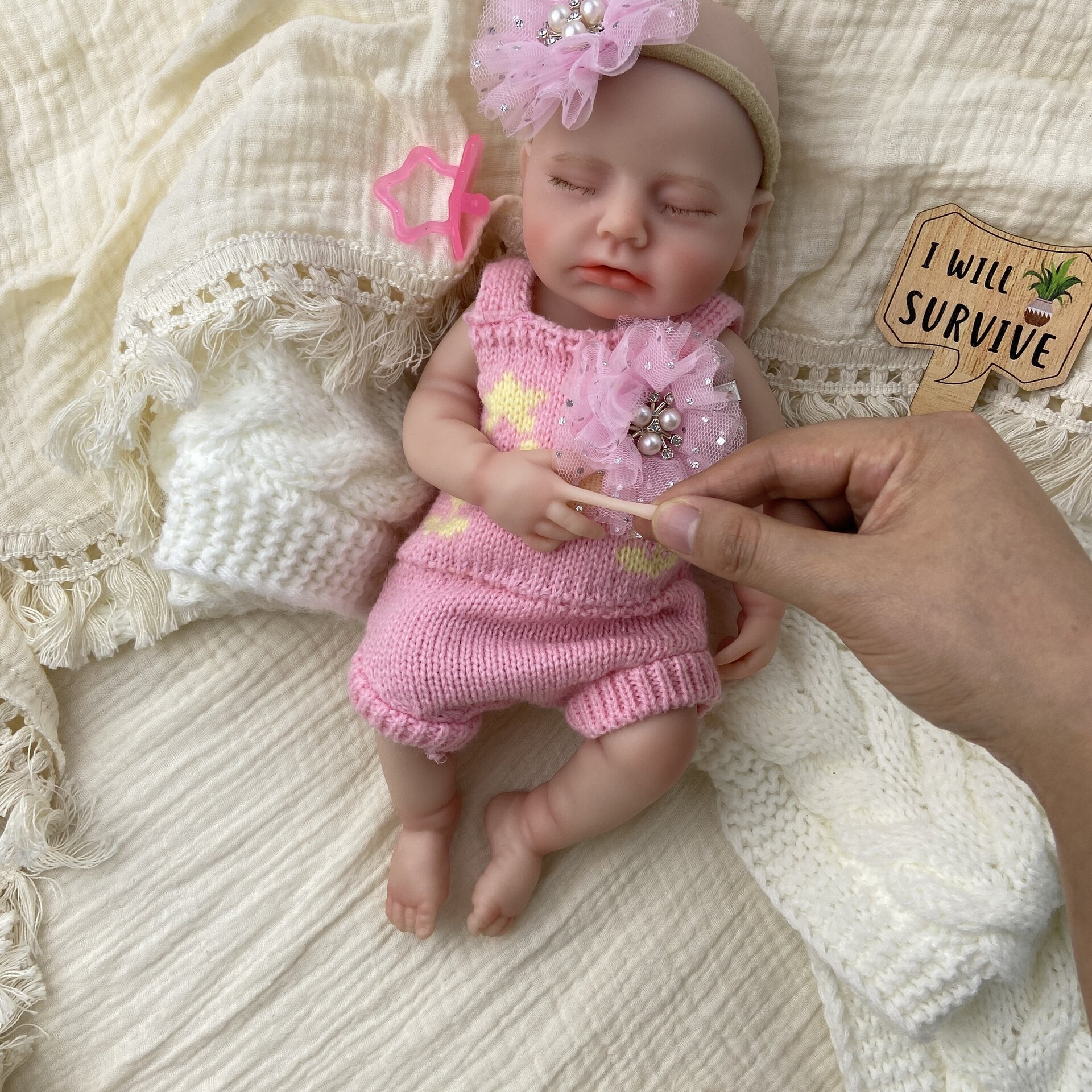 Bebé Reborn Gaia - 30 cm de Silicona Blanda Realista - 6