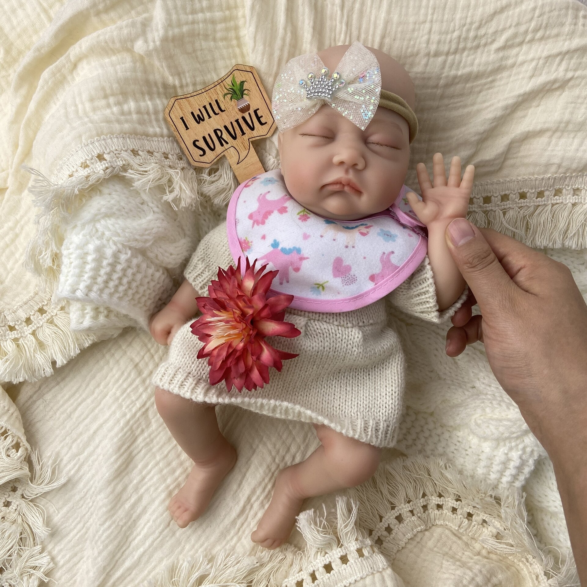 Bebé Reborn Luna - 30 cm de Silicona Blanda Realista - 6