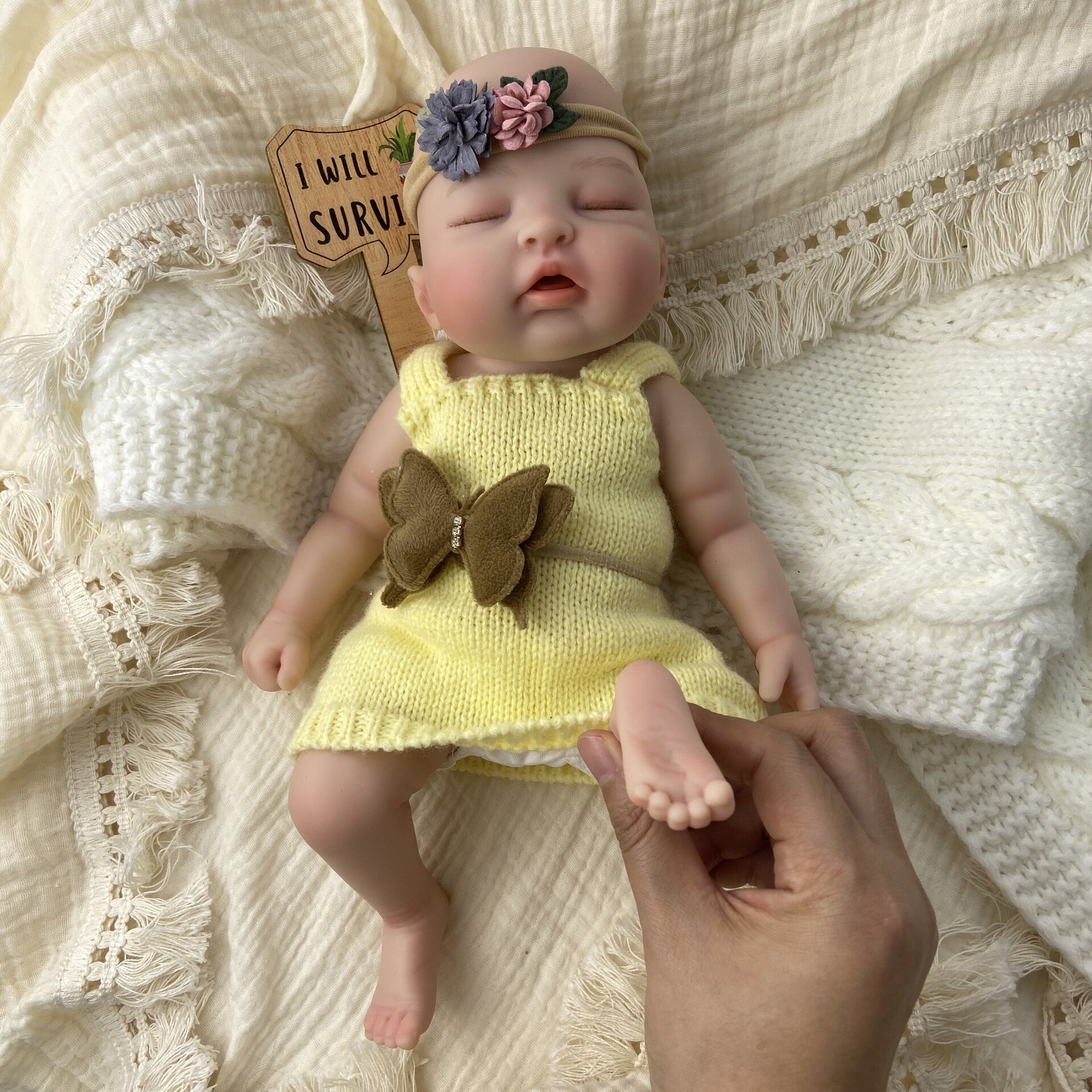 Bebé Reborn Lola - 30 cm de Silicona Blanda Realista - 7