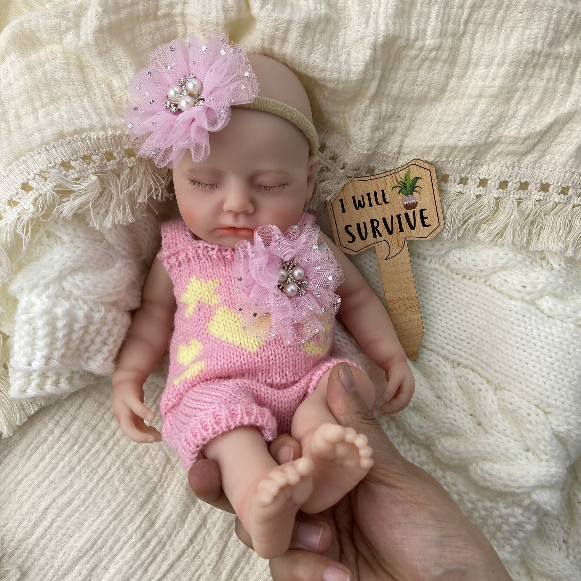 Bebé Reborn Gaia - 30 cm de Silicona Blanda Realista - 4