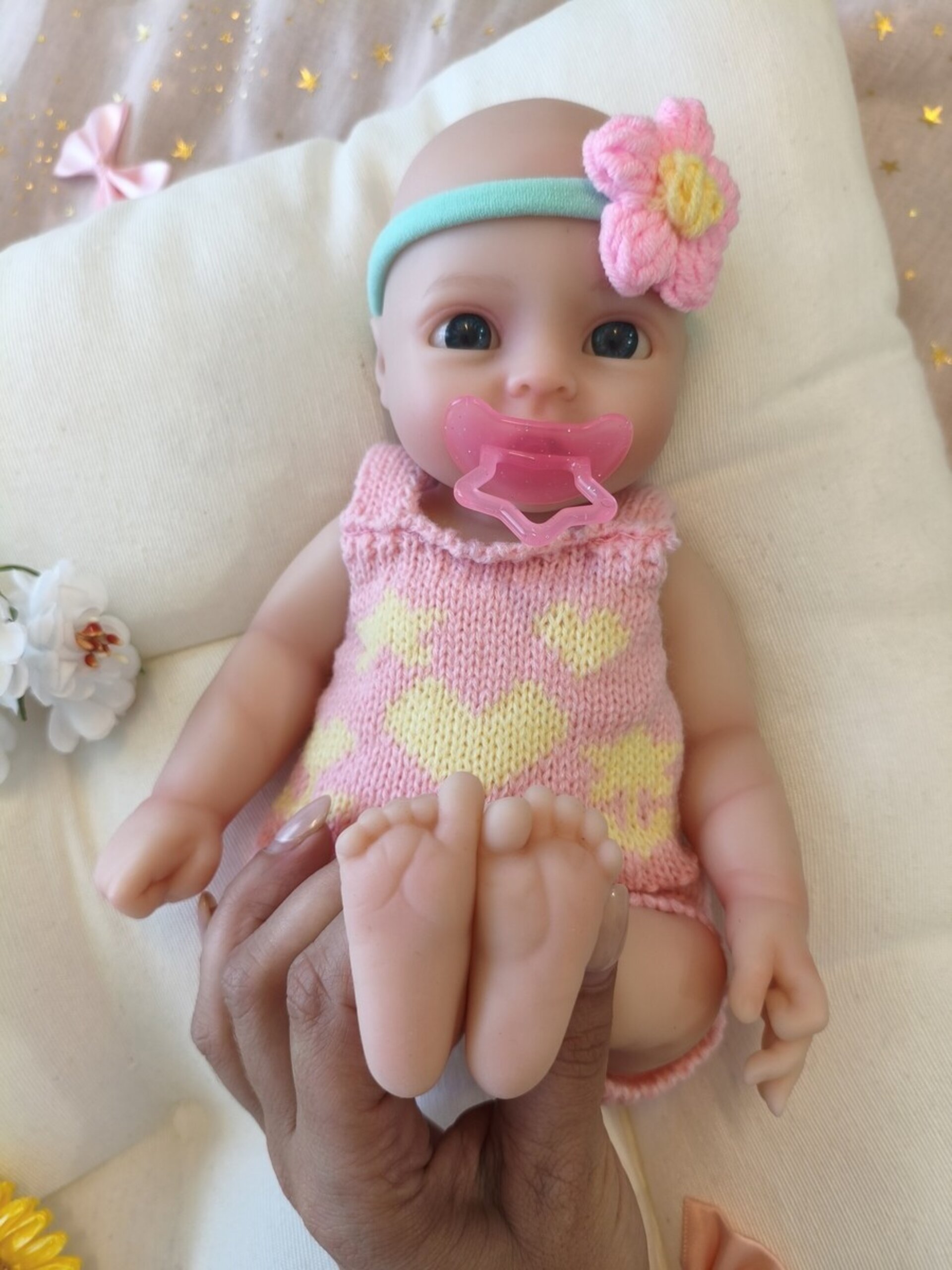 Bebé Reborn Sara - 30 cm de Silicona Blanda Realista - 6