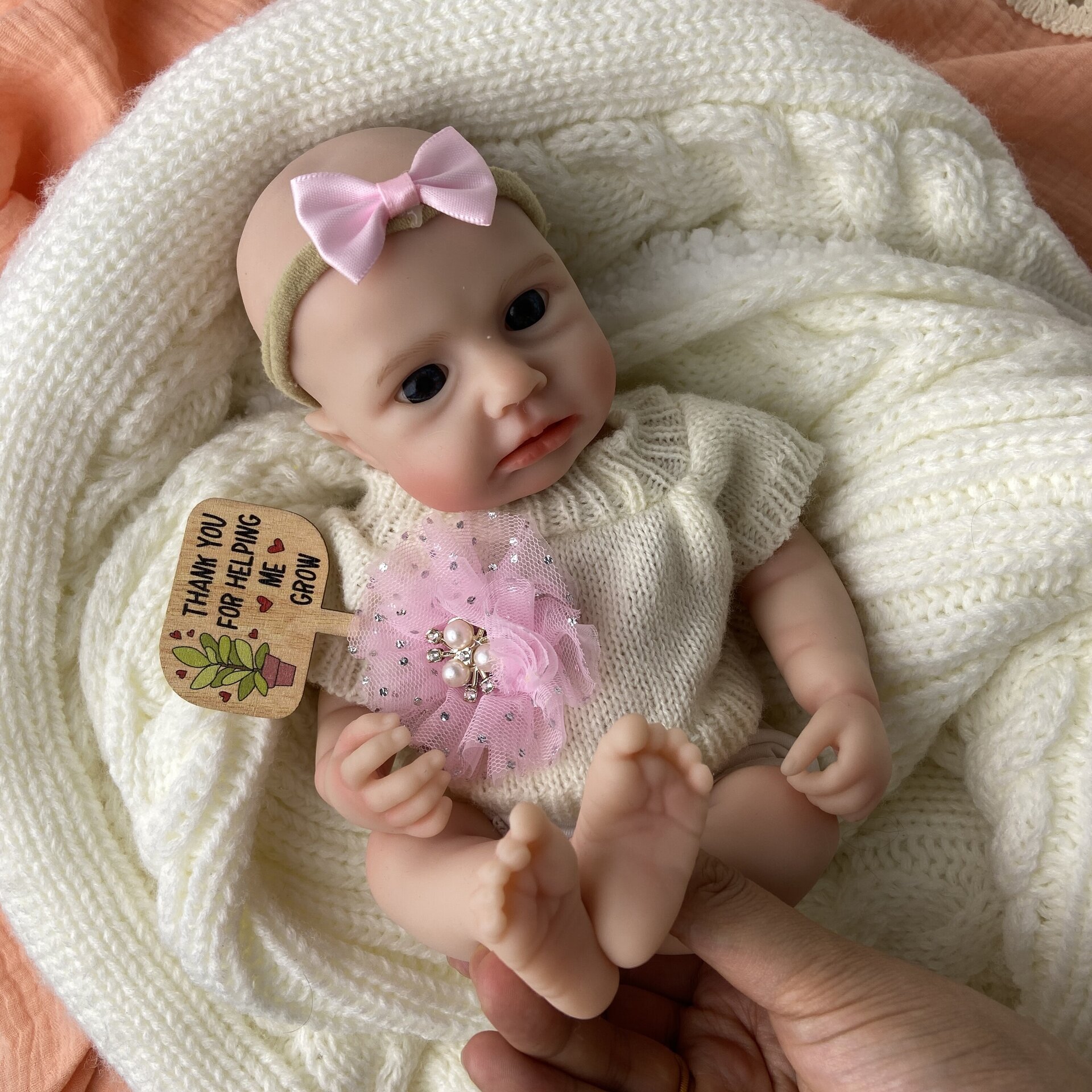 Bebé Reborn Alma - 30 cm de Silicona Blanda Realista - 4