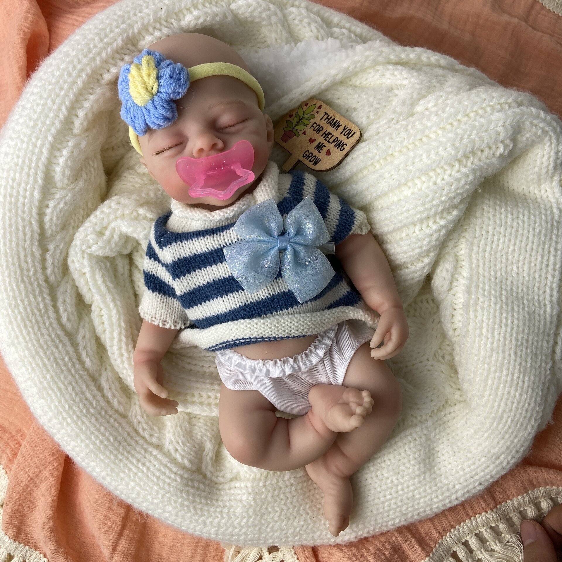 Bebé Reborn Aurora - 30 cm de Silicona Blanda Realista - 7