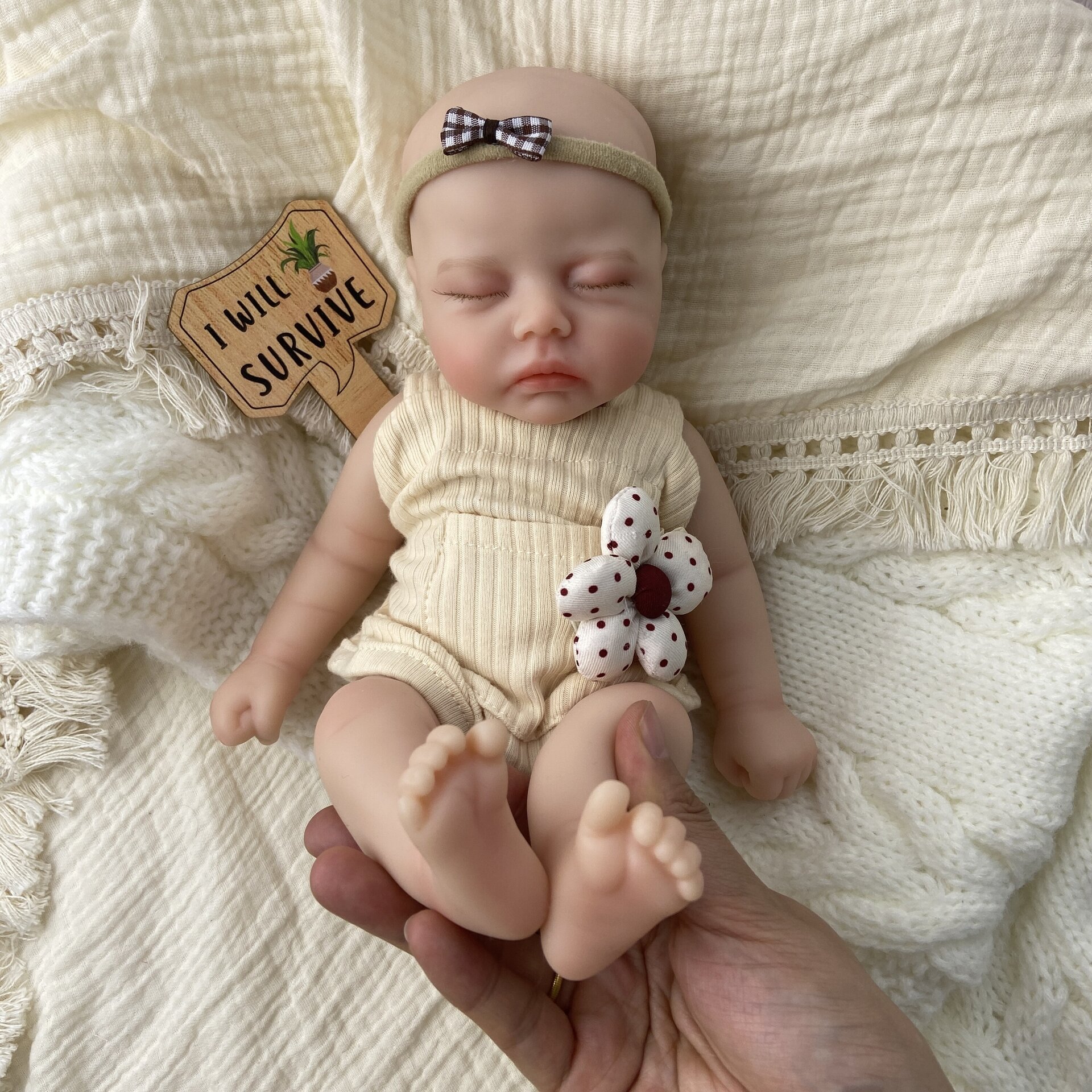 Bebé Reborn Zoe - 30 cm de Silicona Blanda Realista - 7