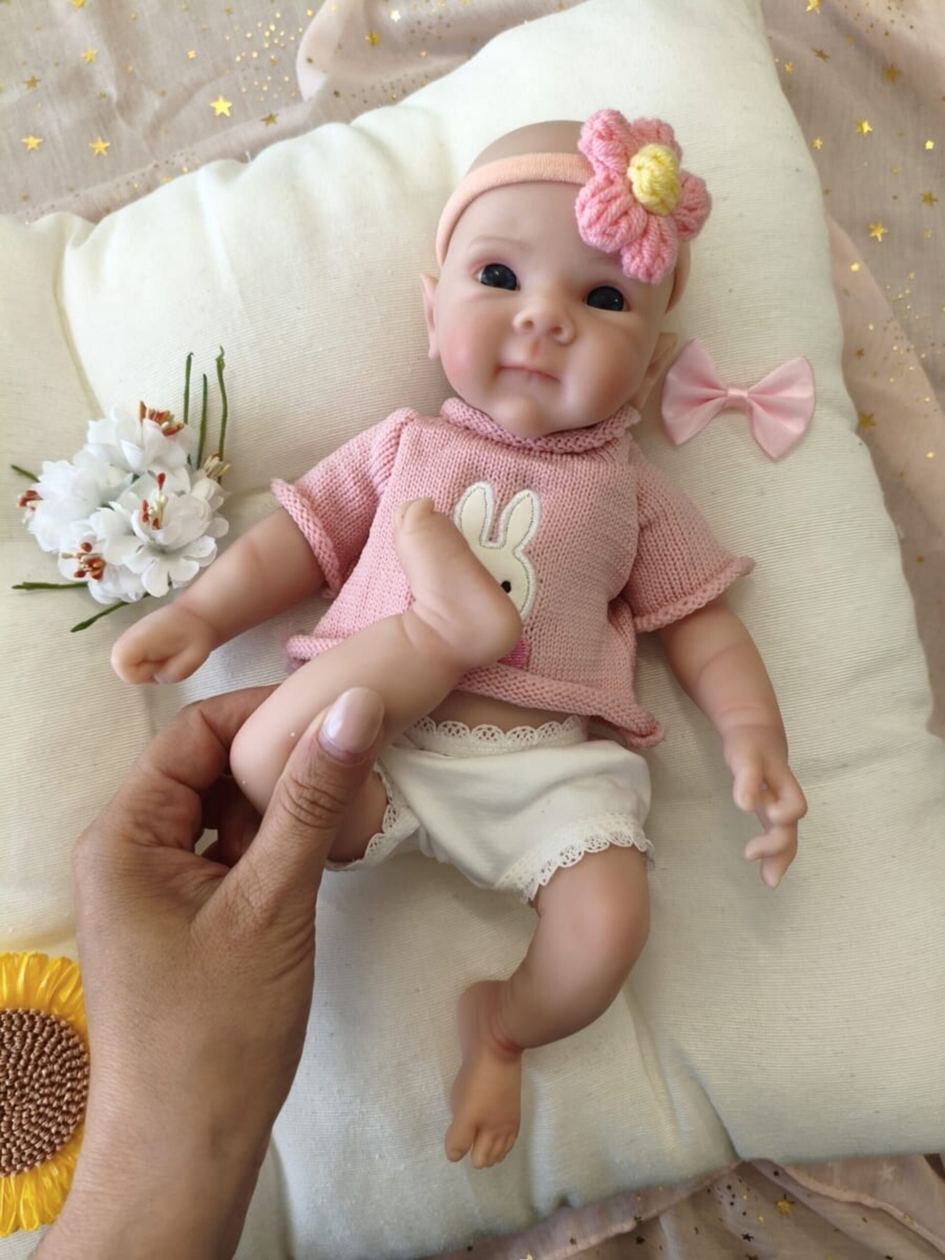 Bebé Reborn Mirna - 30 cm de Silicona Blanda Realista - 3