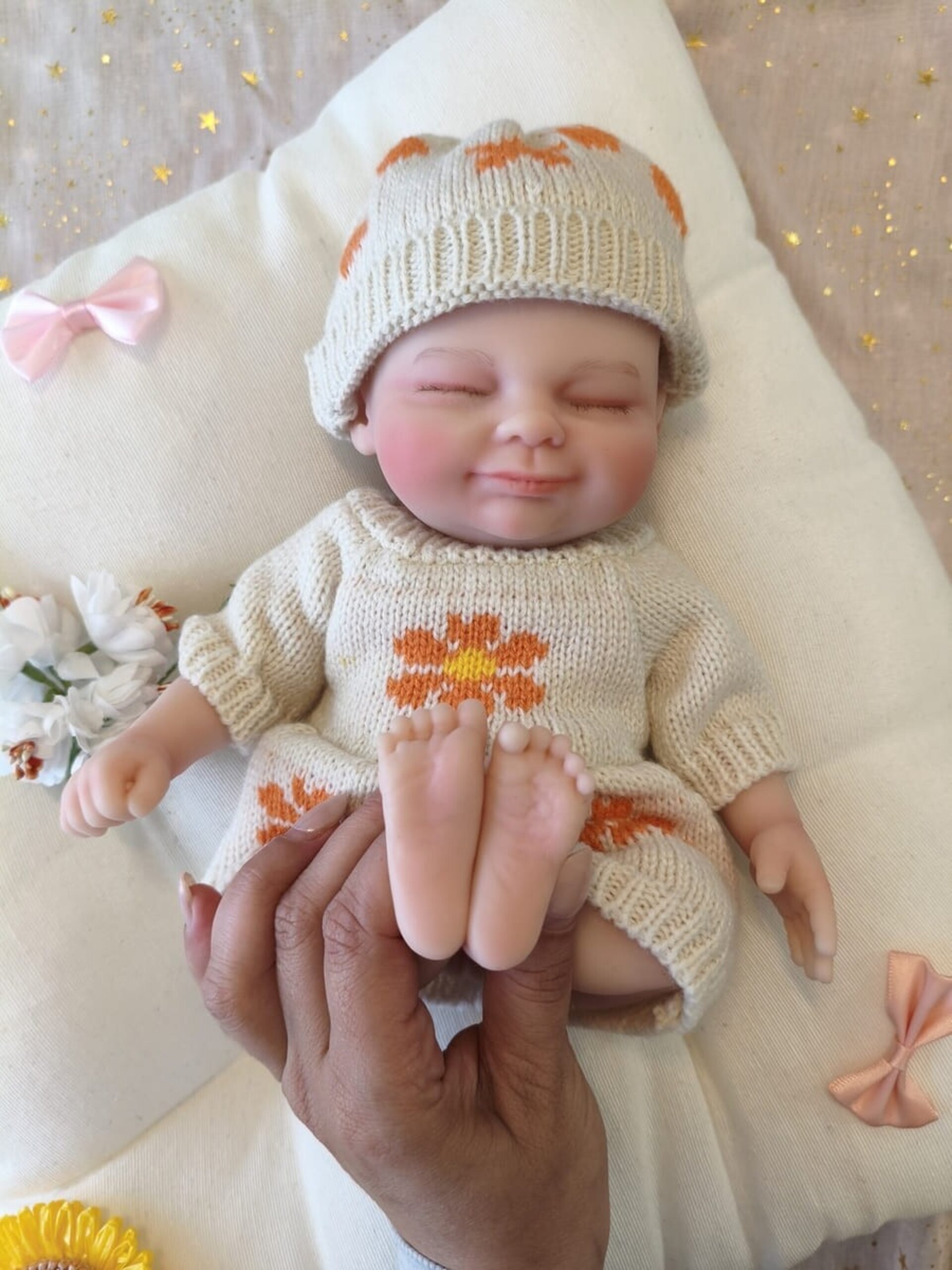 Bebé Reborn Mila - 30 cm de Silicona Blanda Realista - 6