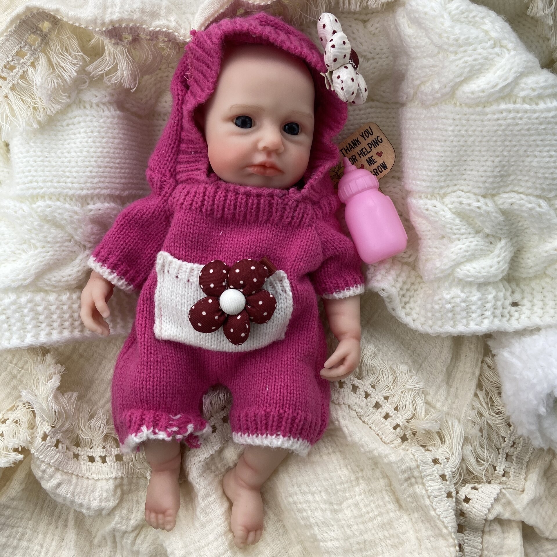 Bebé Reborn Alba - 30 cm de Silicona Blanda Realista - 9