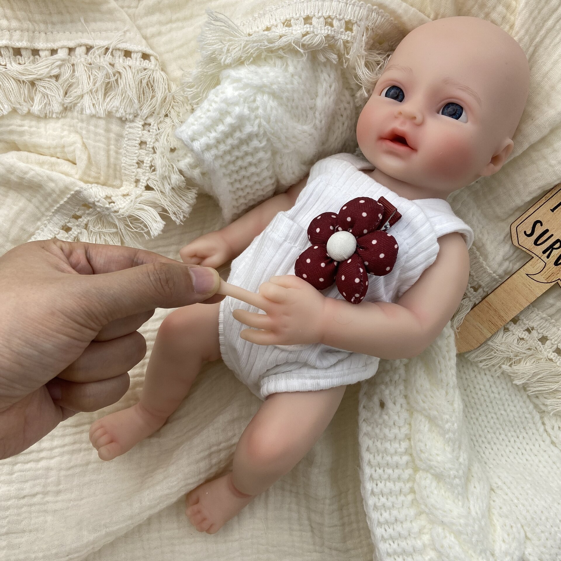 Bebé Reborn Noa - 30 cm de Silicona Blanda Realista - 5