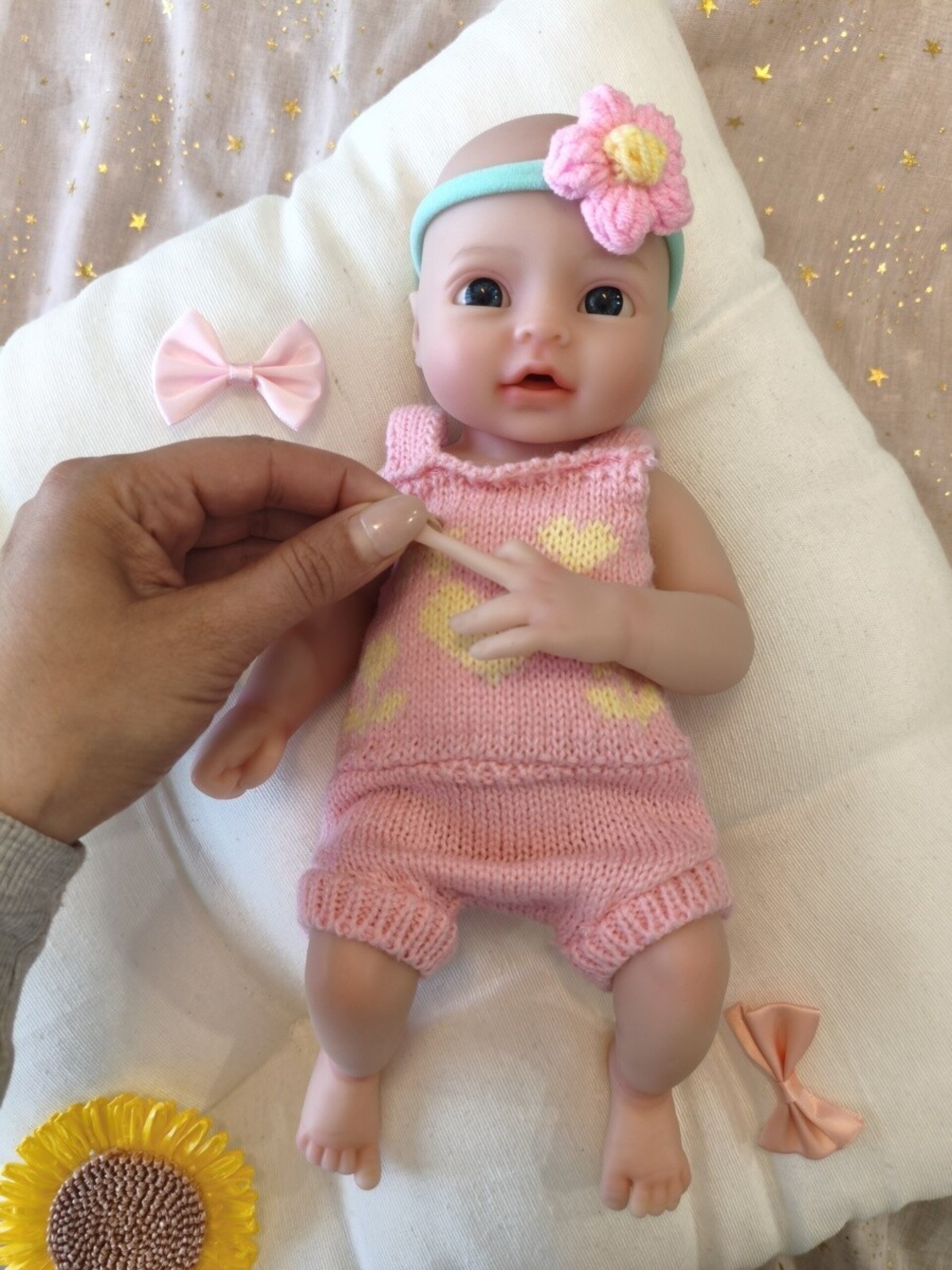 Bebé Reborn Sara - 30 cm de Silicona Blanda Realista - 2