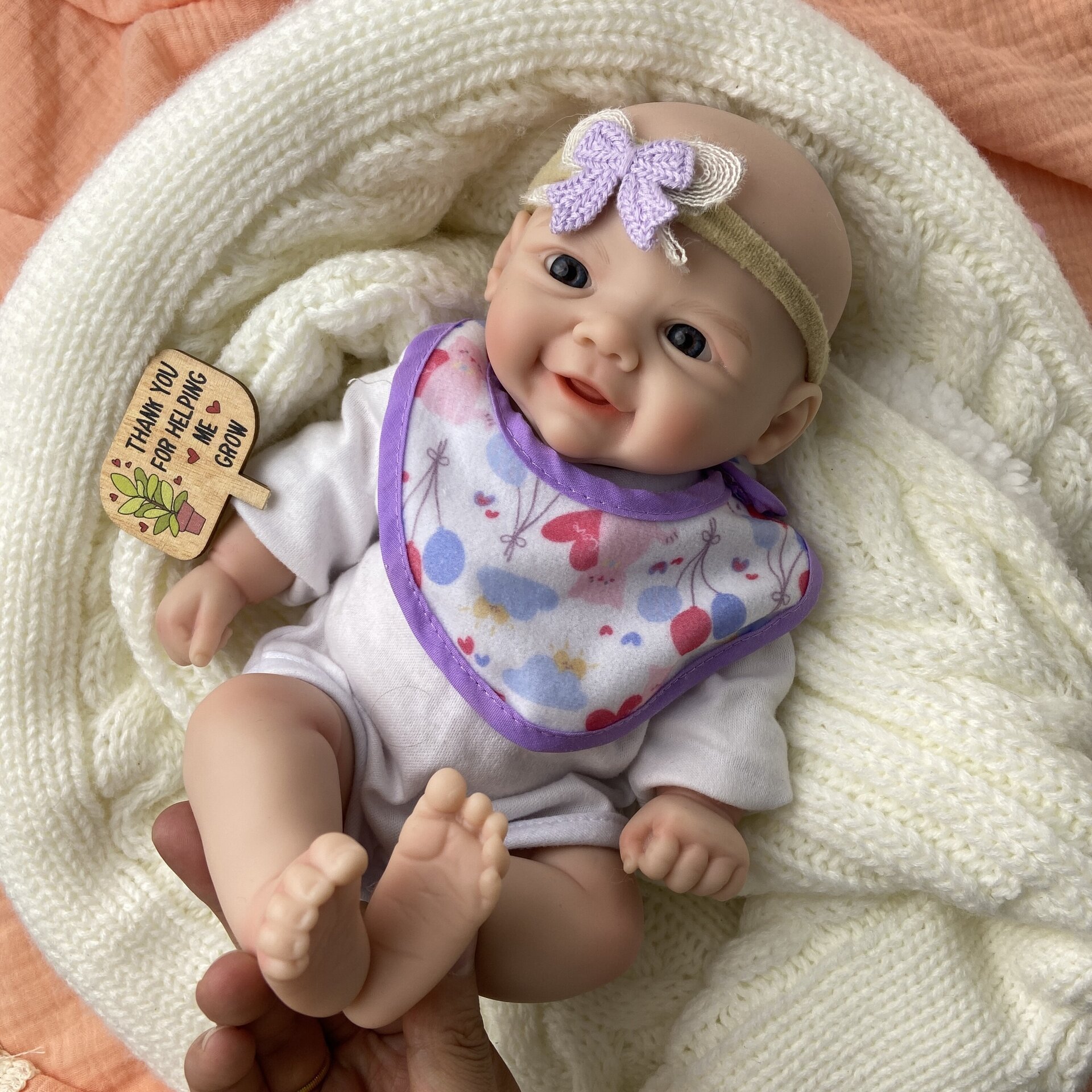 Bebé Reborn Indira - 30 cm de Silicona Blanda Realista - 10