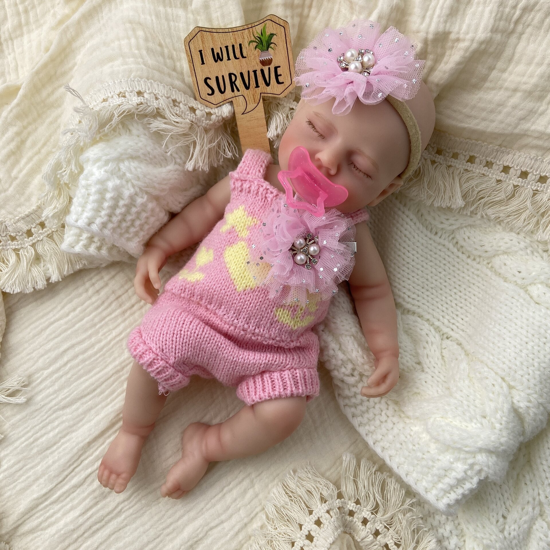 Bebé Reborn Gaia - 30 cm de Silicona Blanda Realista - 7