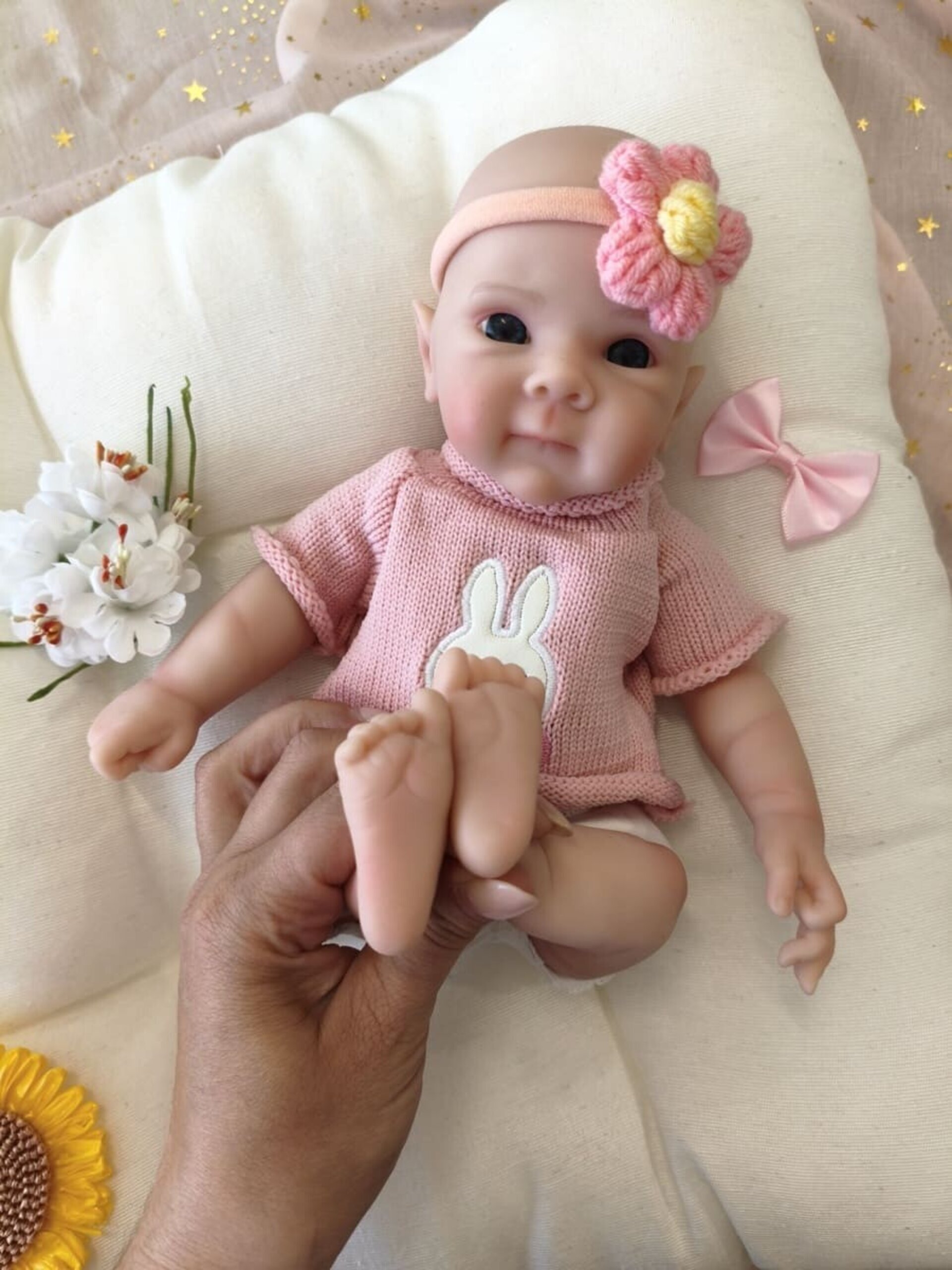 Bebé Reborn Mirna - 30 cm de Silicona Blanda Realista - 5