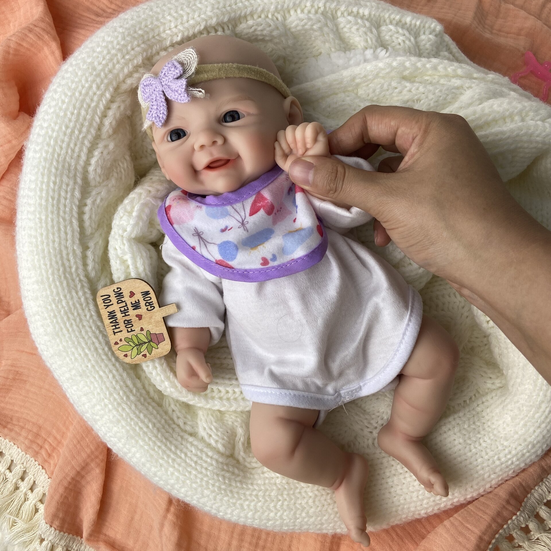 Bebé Reborn Indira - 30 cm de Silicona Blanda Realista - 7
