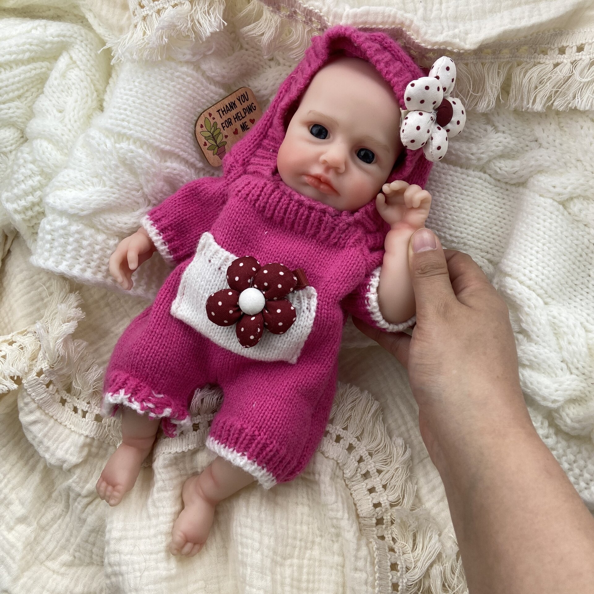 Bebé Reborn Alba - 30 cm de Silicona Blanda Realista - 6