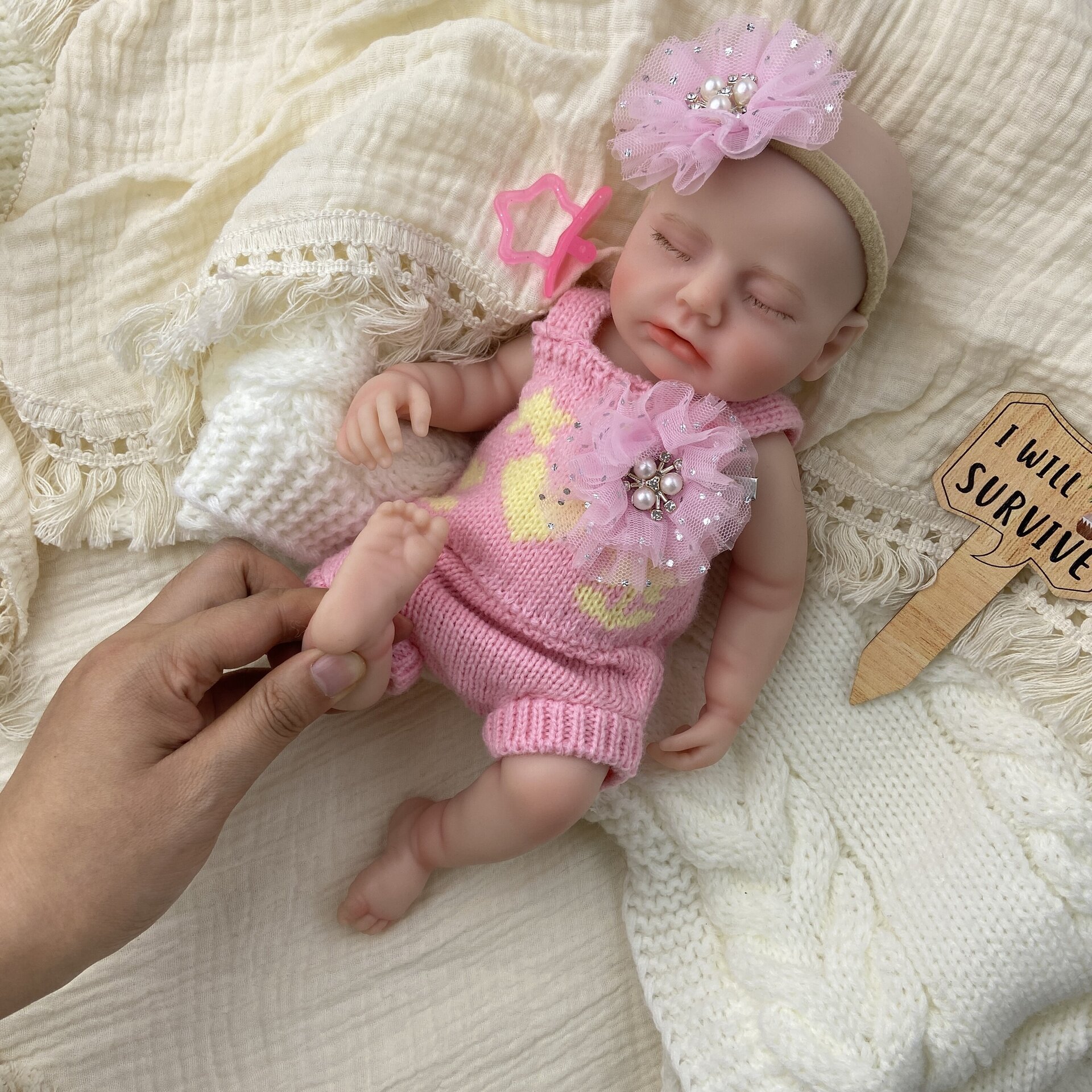 Bebé Reborn Gaia - 30 cm de Silicona Blanda Realista - 8