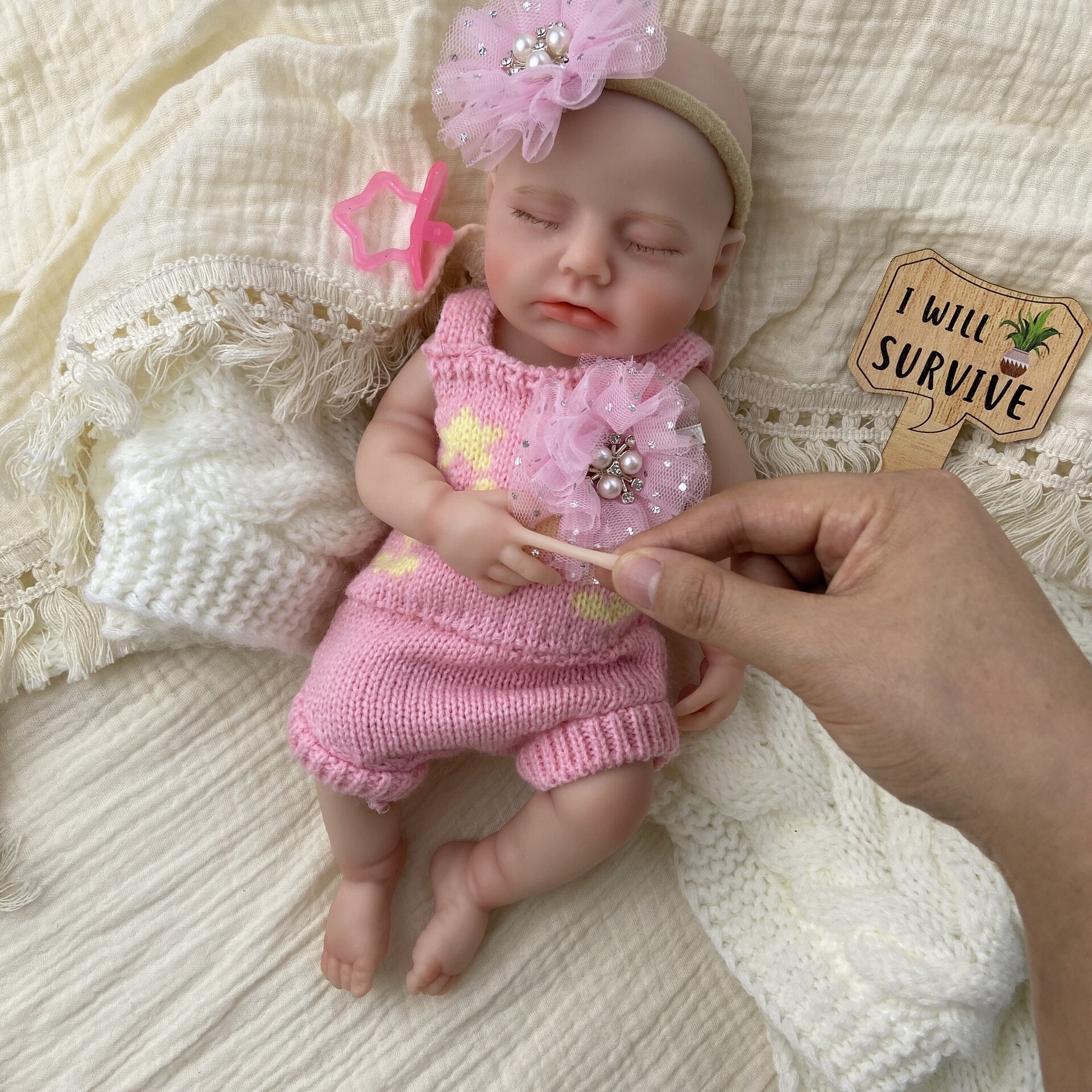 Bebé Reborn Gaia - 30 cm de Silicona Blanda Realista - 5