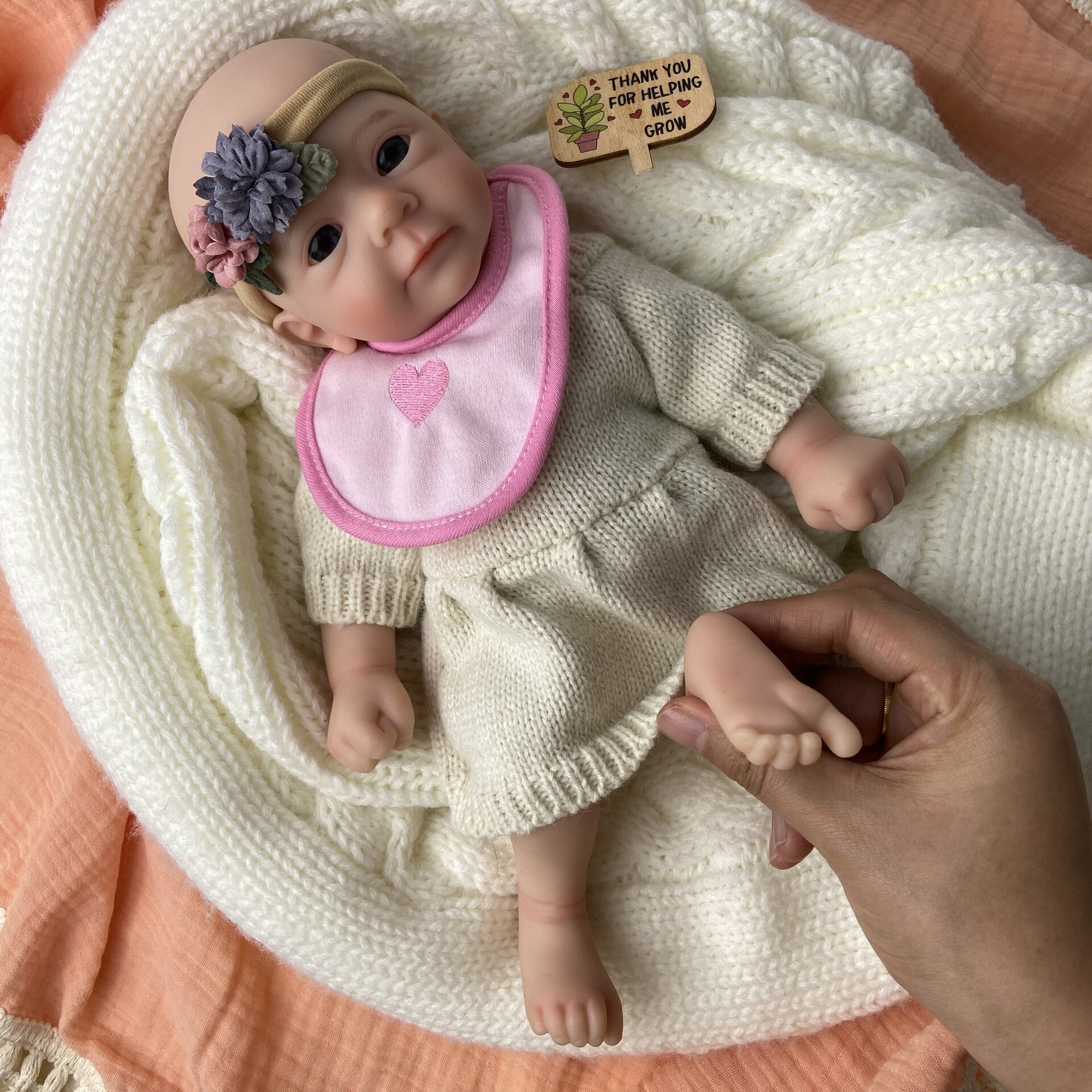 Bebé Reborn Adela - 30 cm de Silicona Blanda Realista - 5