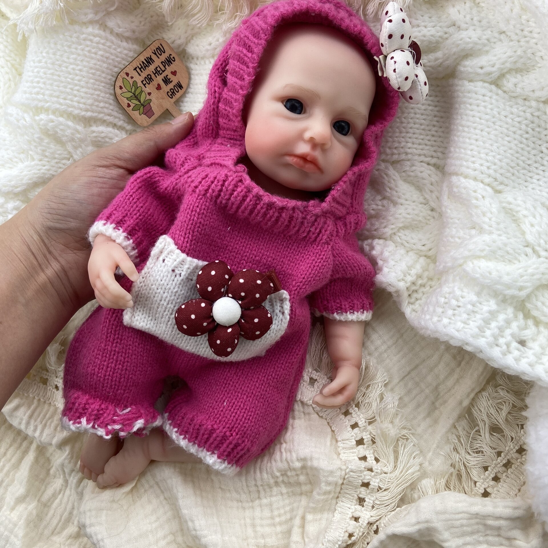 Bebé Reborn Alba - 30 cm de Silicona Blanda Realista - 7