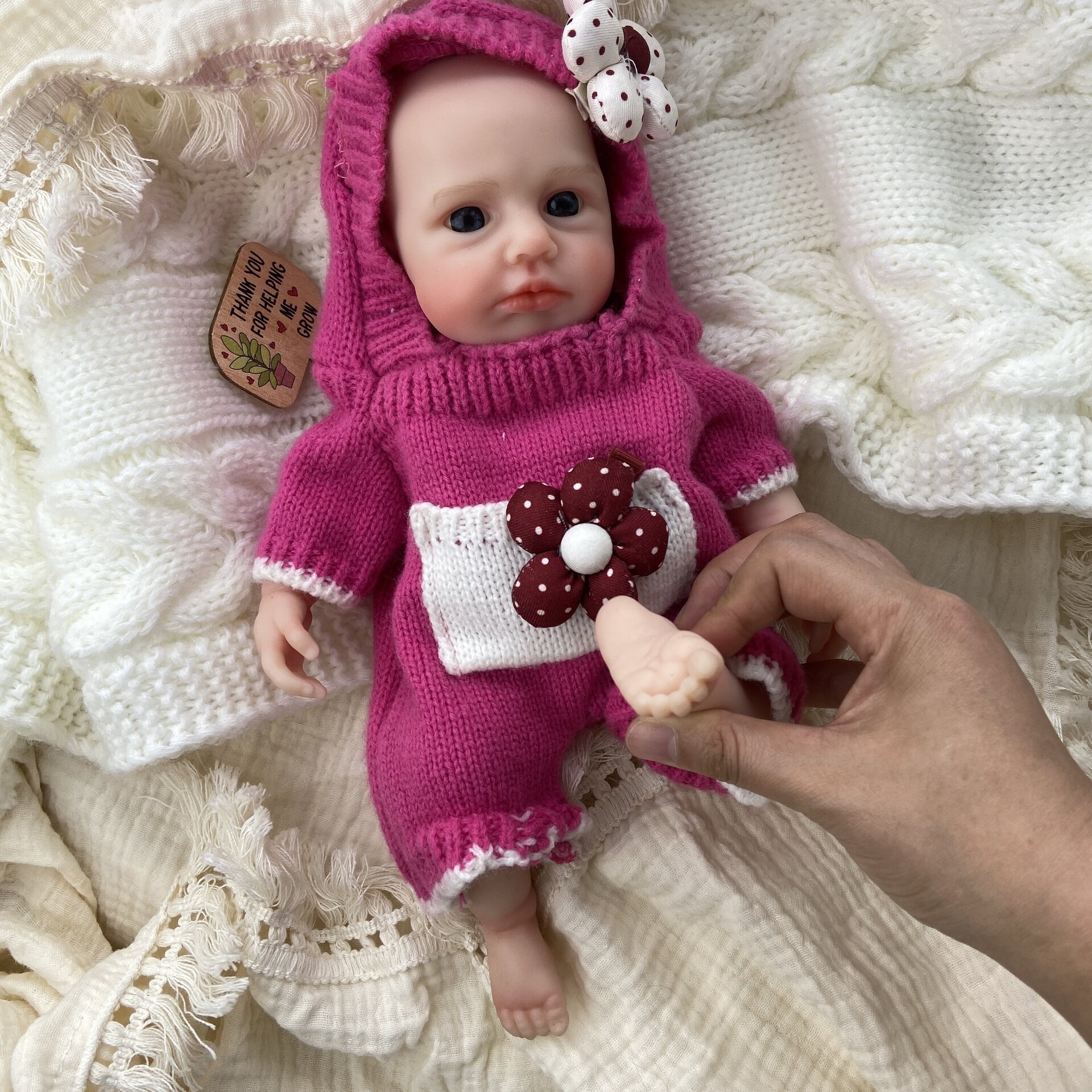 Bebé Reborn Alba - 30 cm de Silicona Blanda Realista - 4