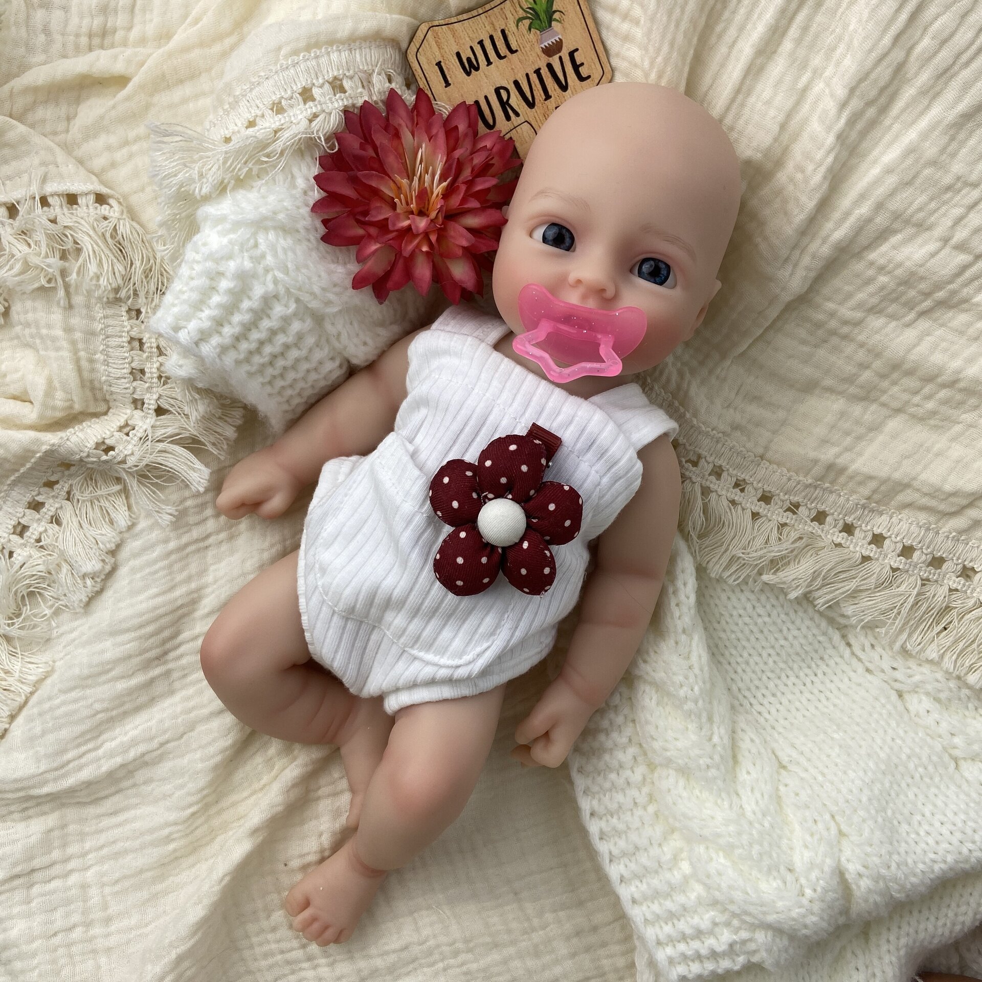 Bebé Reborn Noa - 30 cm de Silicona Blanda Realista - 10