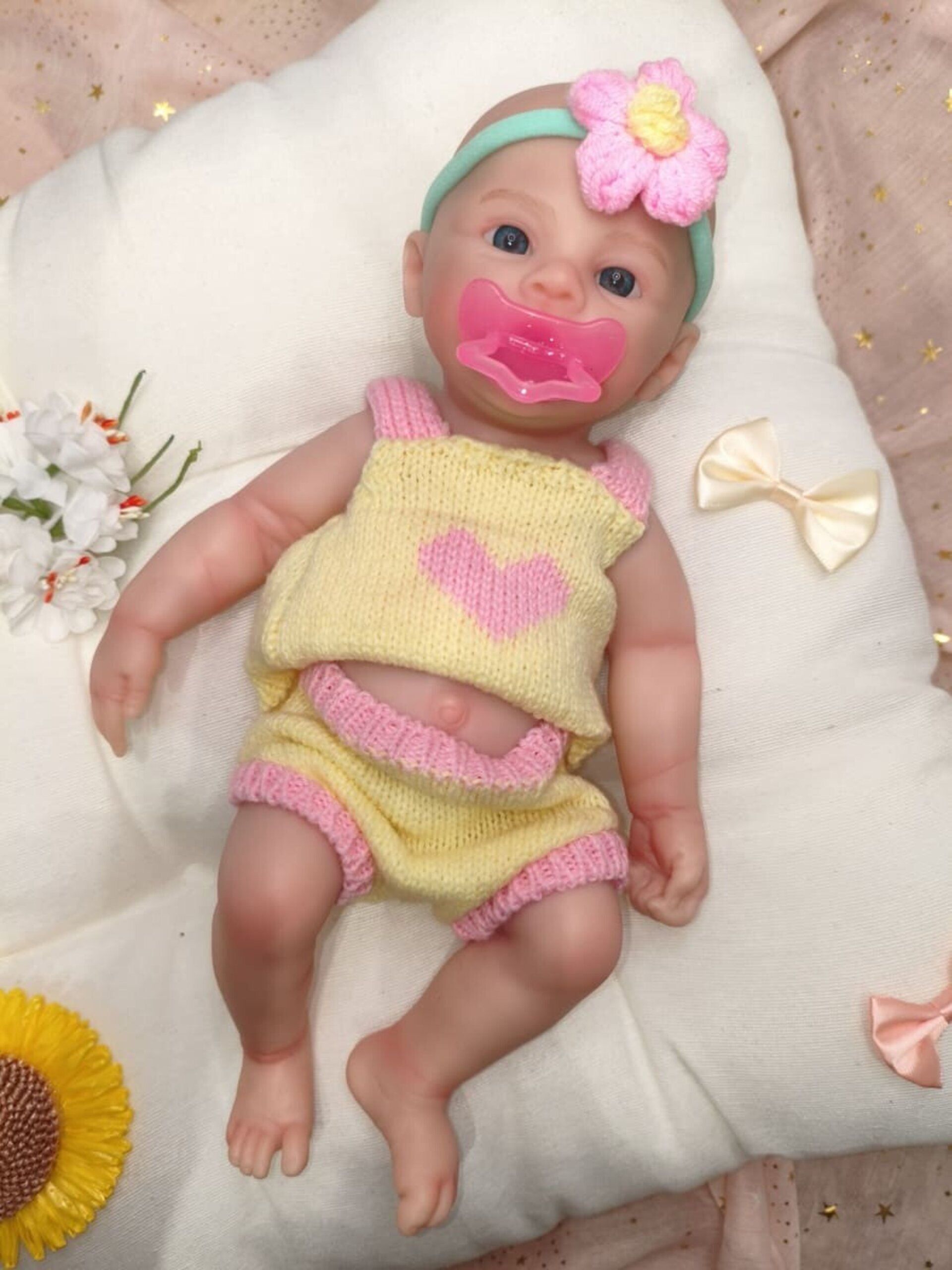 Bebé Reborn Mar - 30 cm de Silicona Blanda Realista - 5