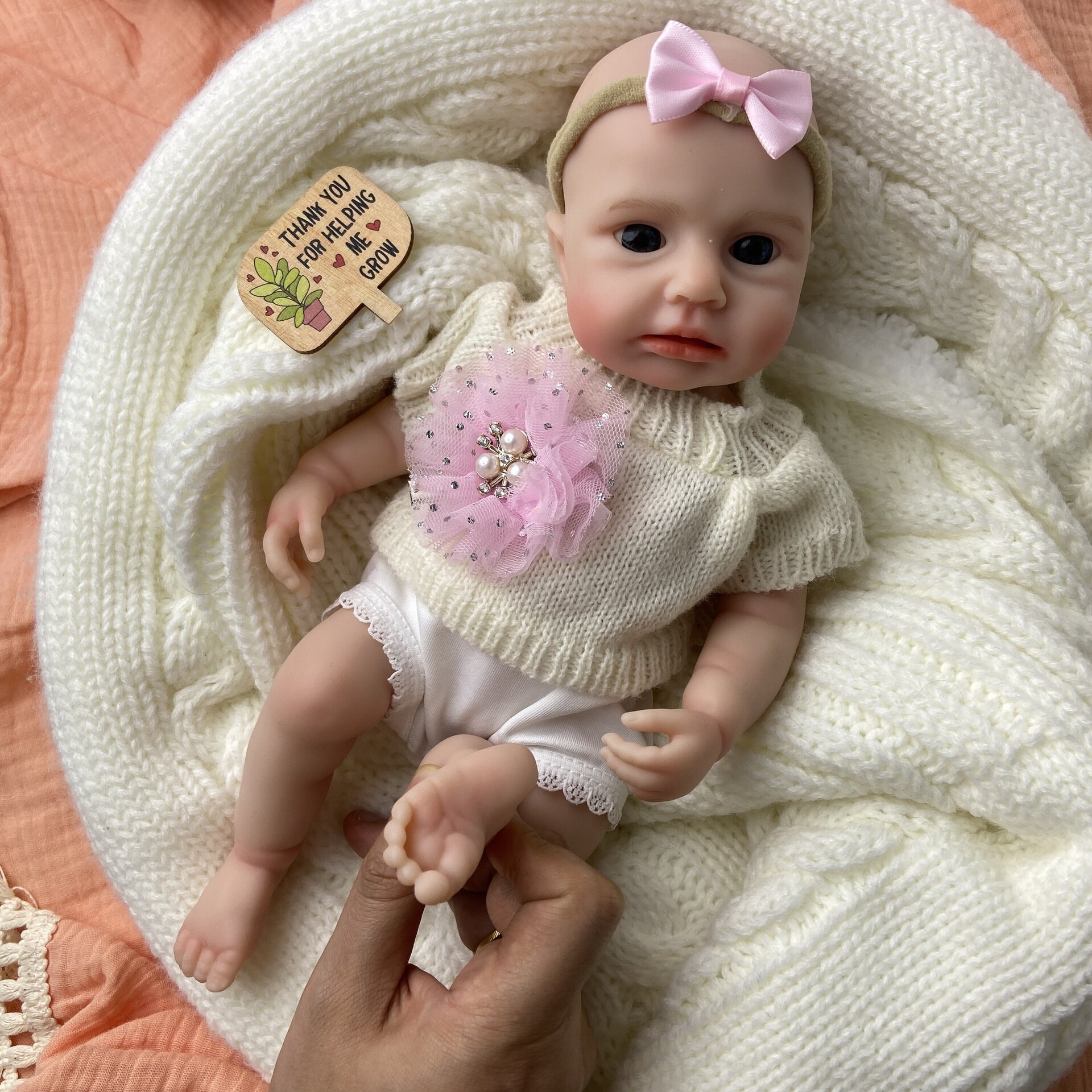 Bebé Reborn Alma - 30 cm de Silicona Blanda Realista - 3