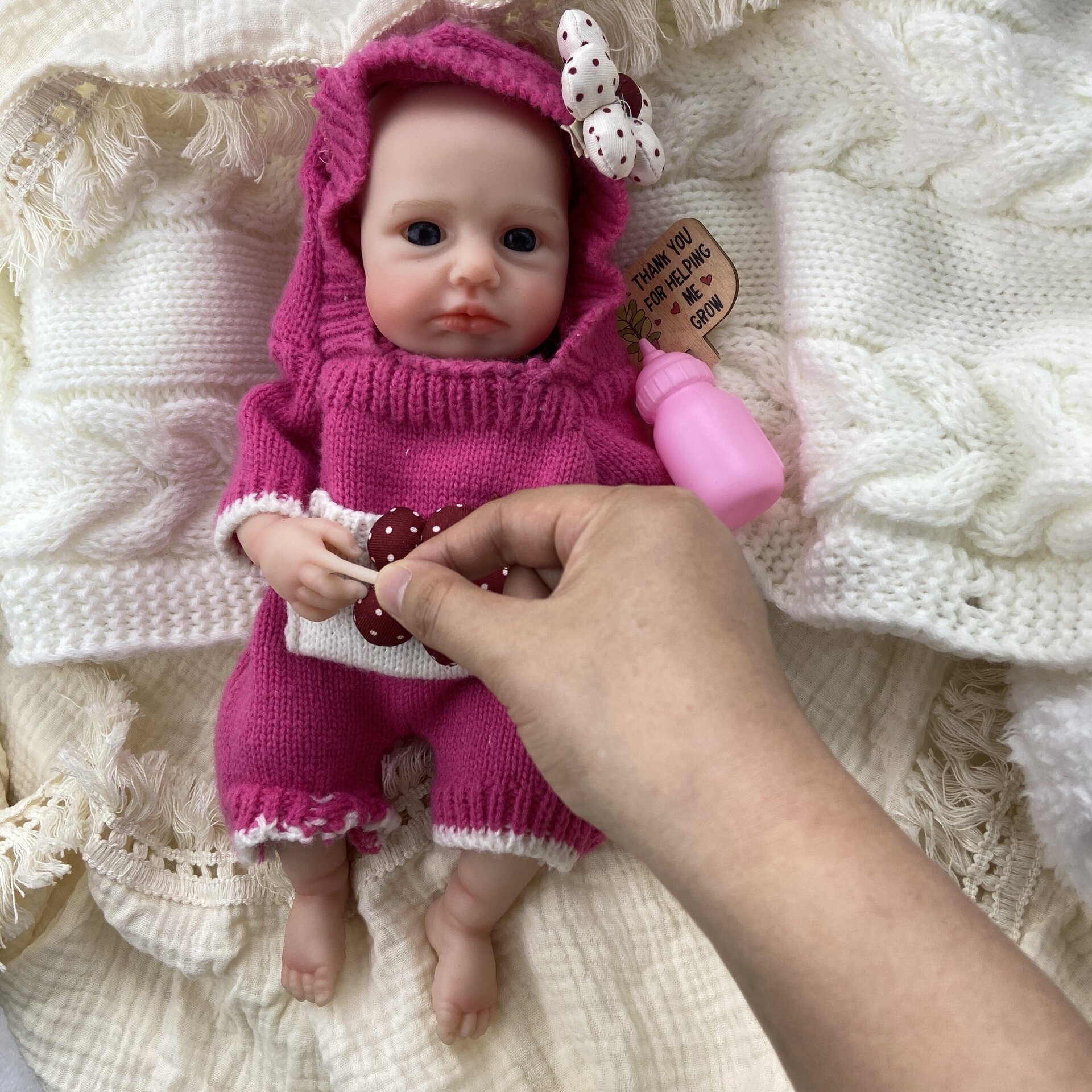 Bebé Reborn Alba - 30 cm de Silicona Blanda Realista - 8