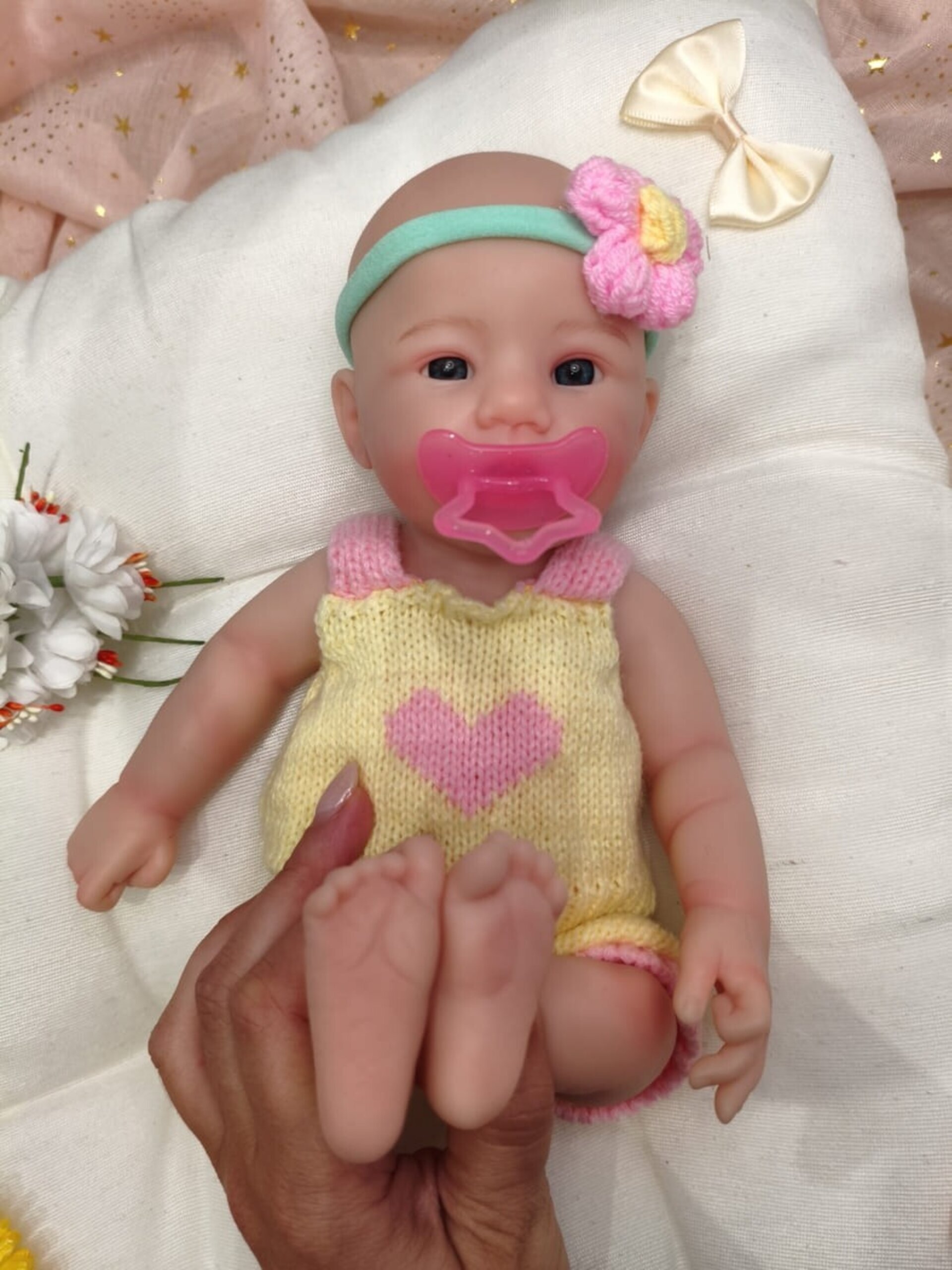 Bebé Reborn Luna - 30 cm de Silicona Blanda Realista - 7